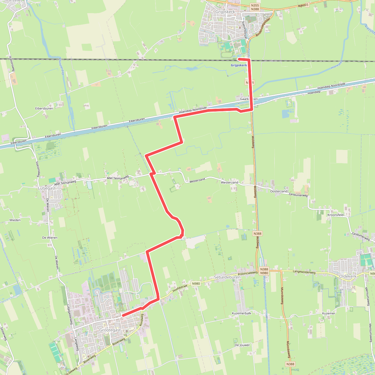 Grootegast - Grijpskerk · Westerkwartierpluspad etappe 25