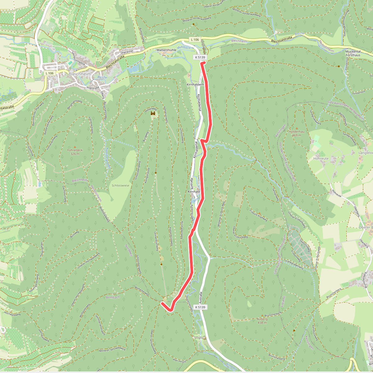 Rückhaltebecken Bleichheim - Vogtskreuz