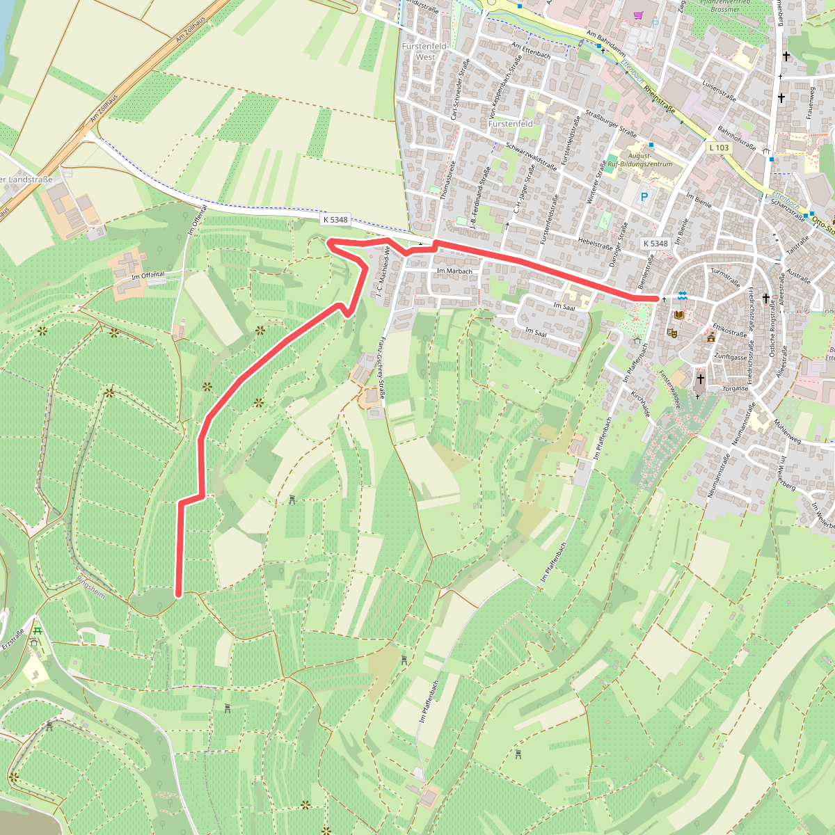 Ettenheim Prinzengarten - Rötelberg