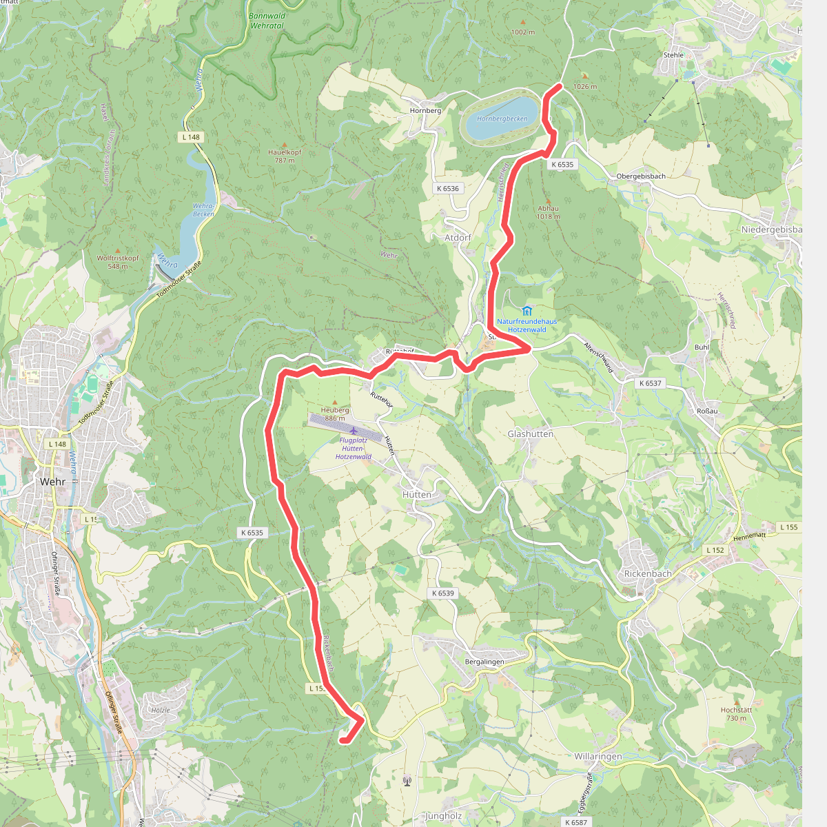 blaue Raute Hornberg - Gückelfels
