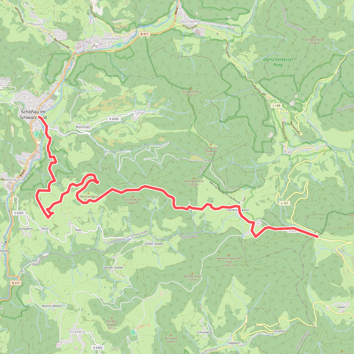 blaue Raute Schönau - Weißenbach
