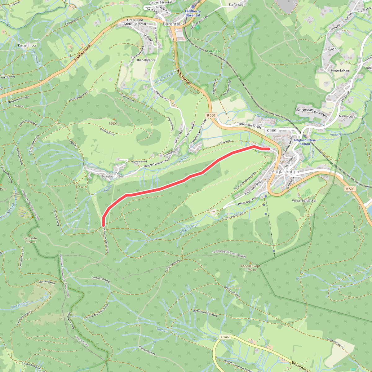 Altglashütten Schachenweg - Bärhaldenweg