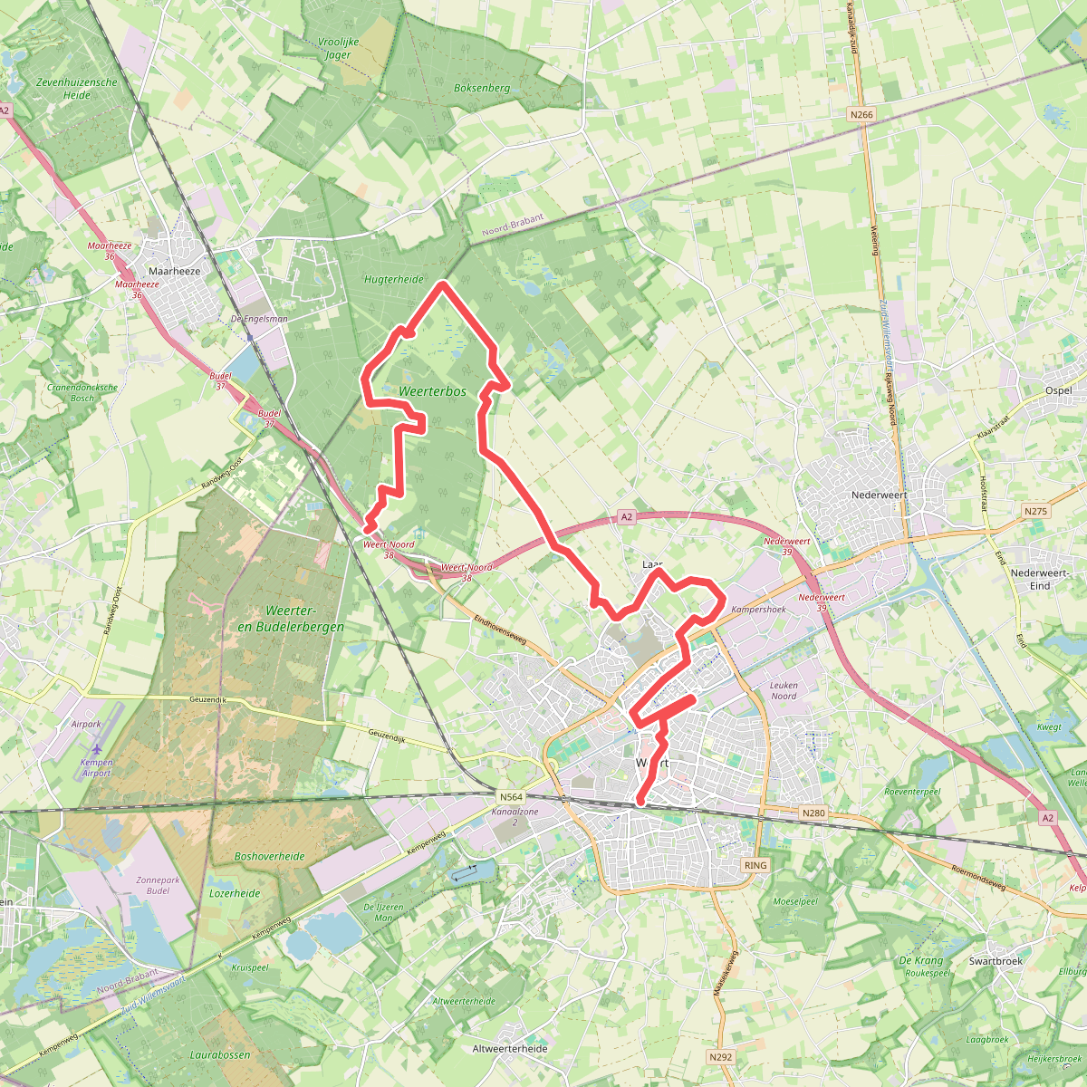 Wildenberg - Weert · Graaf van Hornepad etappe 6