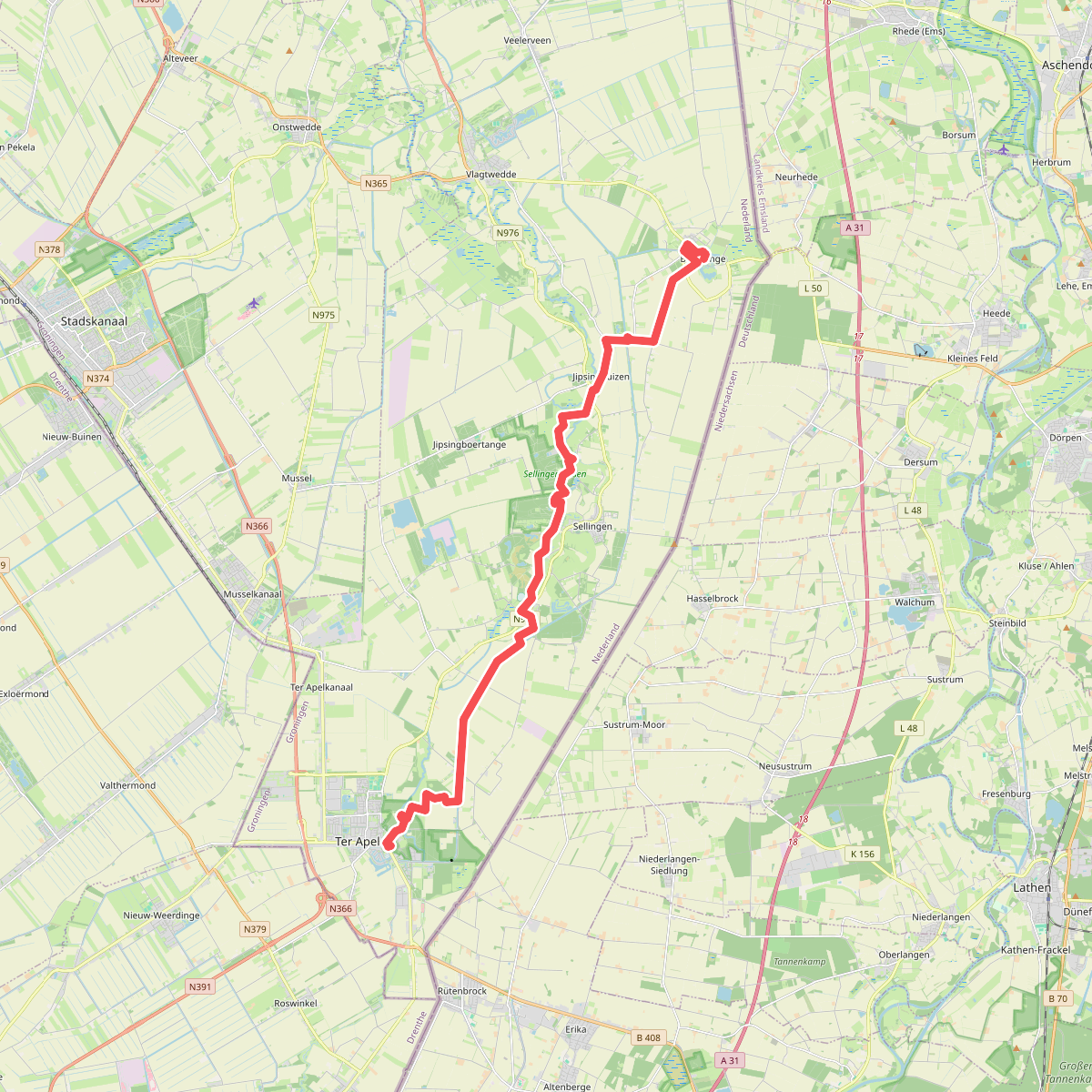 Bourtange naar Ter Apel - "Ruiten Aas" · NederRandpad etappe 2