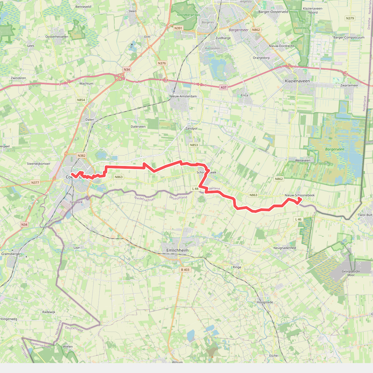 Nieuw Schoonebeek naar Coevorden - "An de raand" · NederRandpad etappe 5