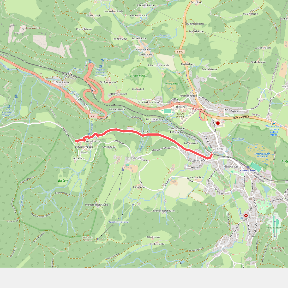 Bisten - Eingang Löffeltal