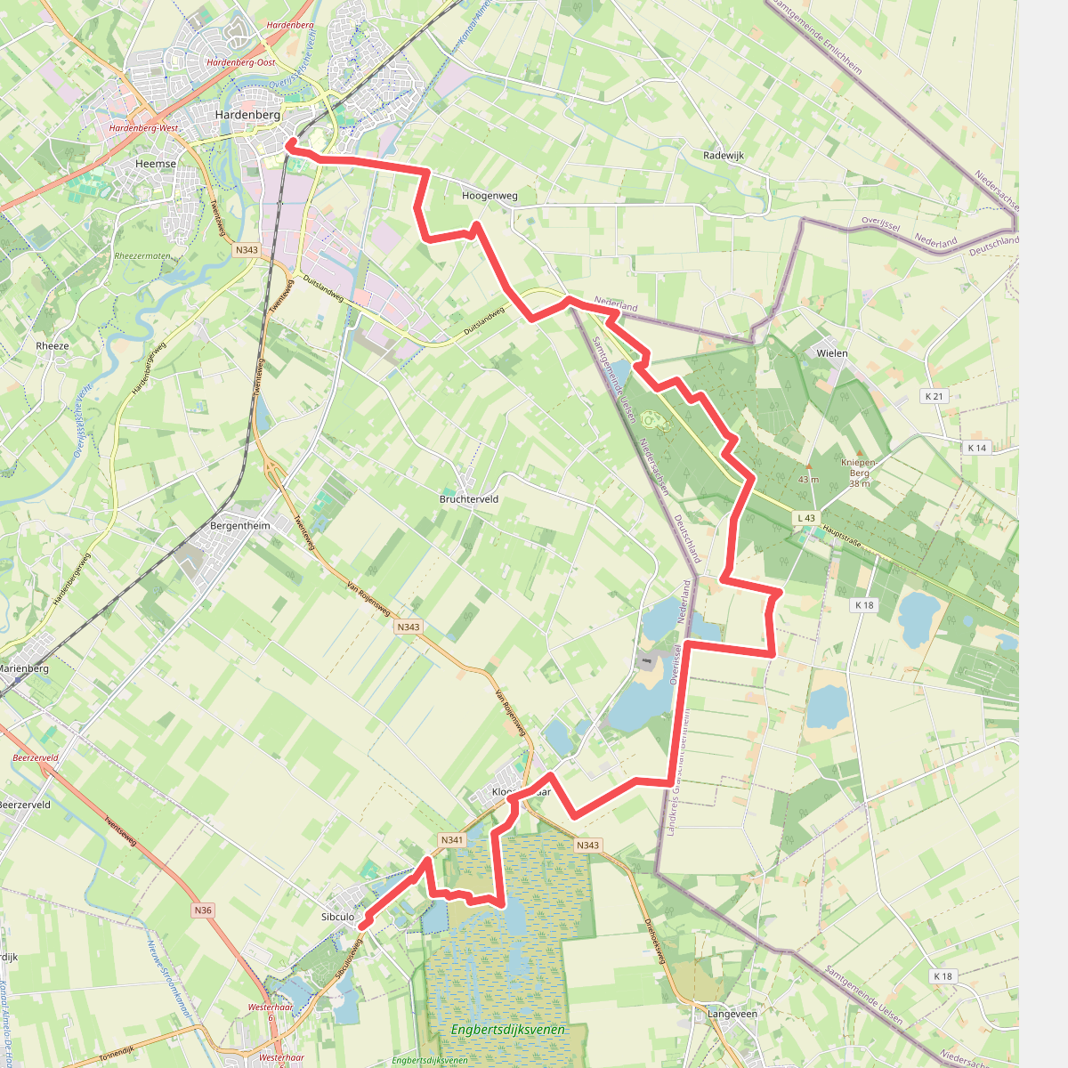 Hardenberg naar Sibculo - "Tussen Zand en Veen" · NederRandpad etappe 7