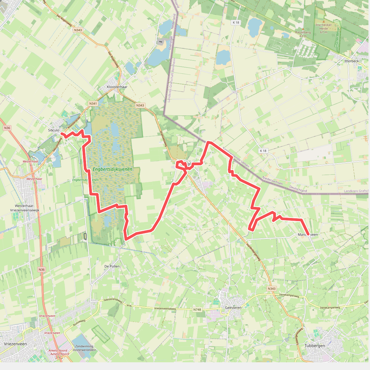 Sibculo naar Manderveen- "TwenteRand" · NederRandpad etappe 8