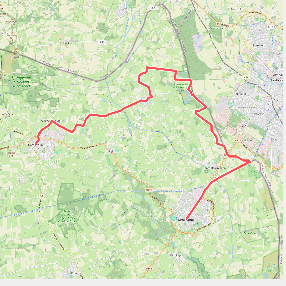 Ootmarsum naar Denekamp - "Rinkeldedinkel" · NederRandpad etappe 10