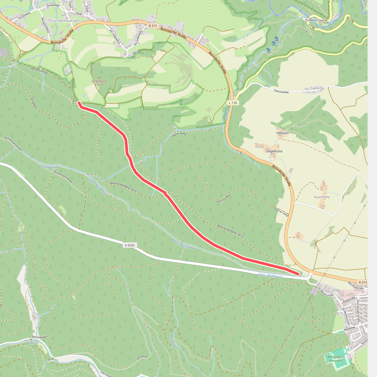 Am Vogtsbuck - Mühlenbächle