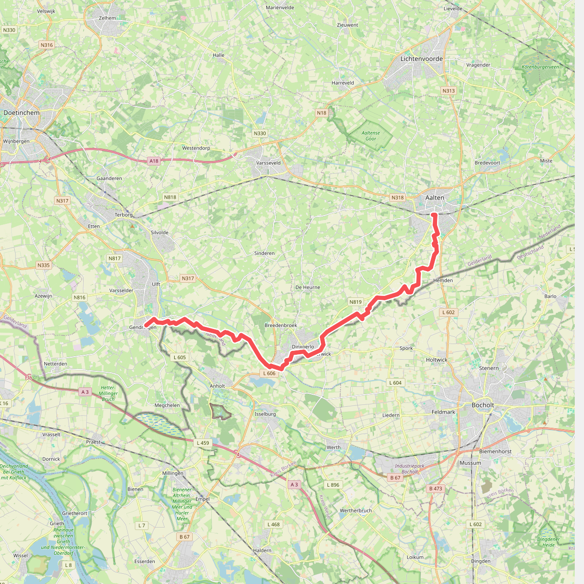 Aalten naar Gendringen - "GrenzenLos" · NederRandpad etappe 17