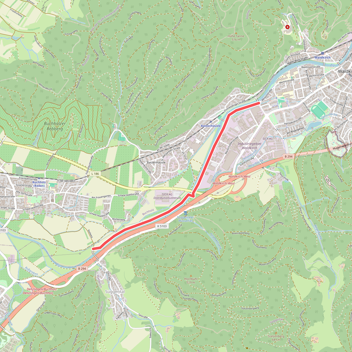 Waldkirch Galgenbrücke - Am Elzsteg