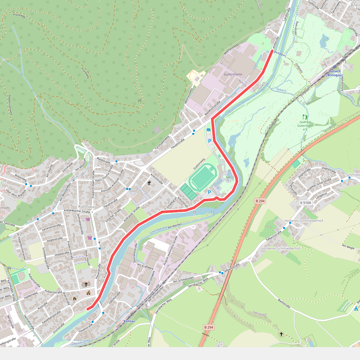 Gutach Landstraße - Kollnau Kleine Elz