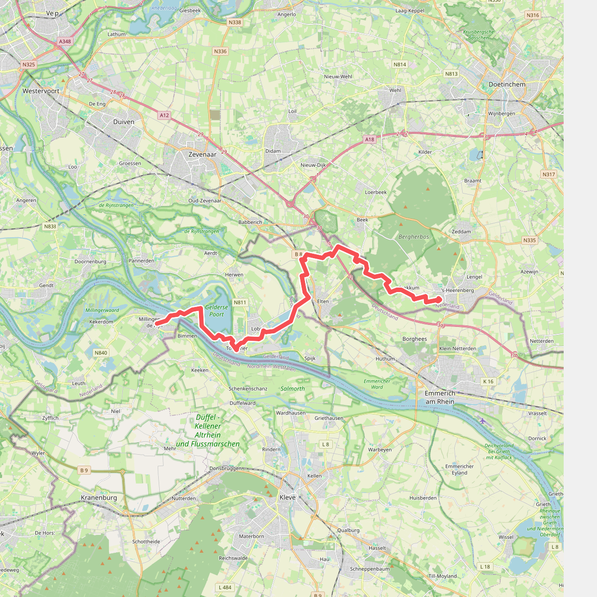 's-Heerenberg naar Millingen aan de Rijn - "De Gelderse poort" · NederRandpad etappe 19