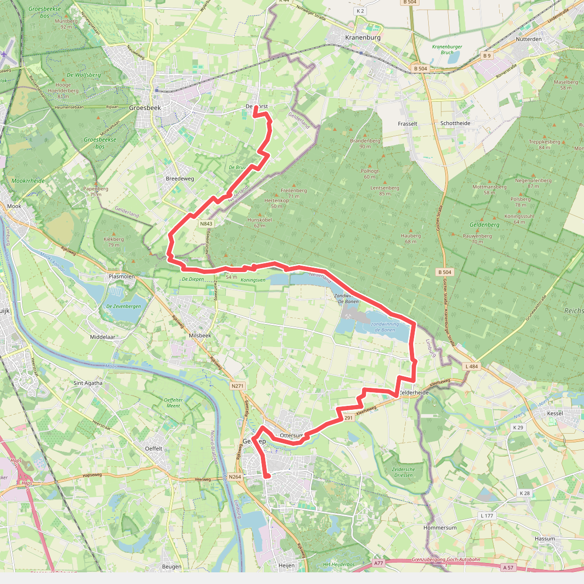 Groesbeek naar Gennep - "Klef & Walt" · NederRandpad etappe 21