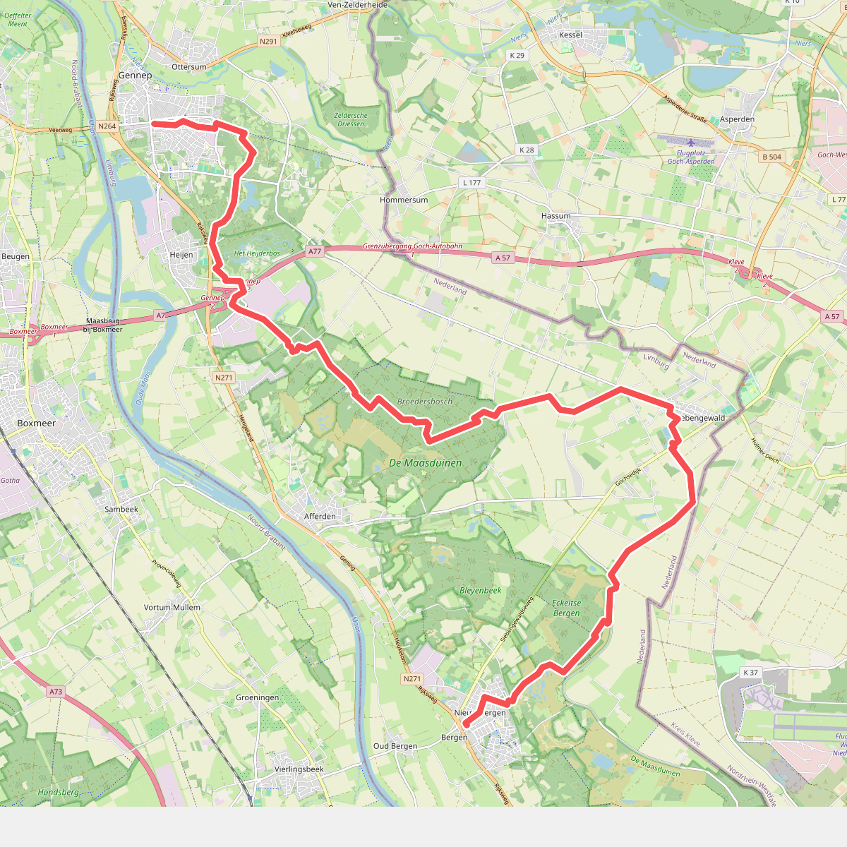 Van Gennep naar Nieuw Bergen - "Siebengewiebel" · NederRandpad etappe 22