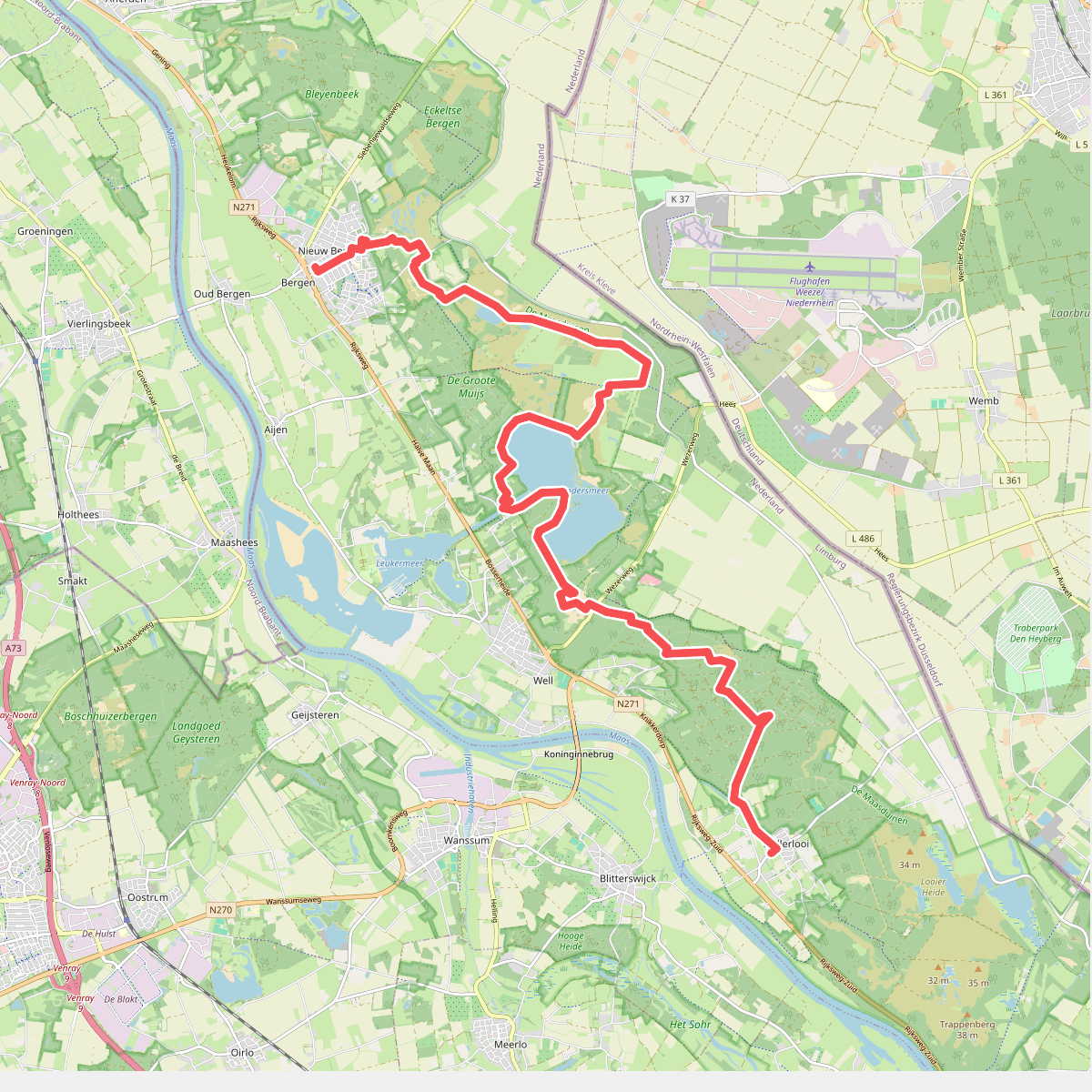 Nieuw Bergen naar Wellerlooi - "Oude sluis" · NederRandpad etappe 23