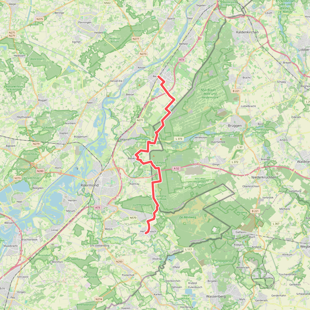 Reuver naar Herkenbosch - "Grensverhalen" · NederRandpad etappe 26