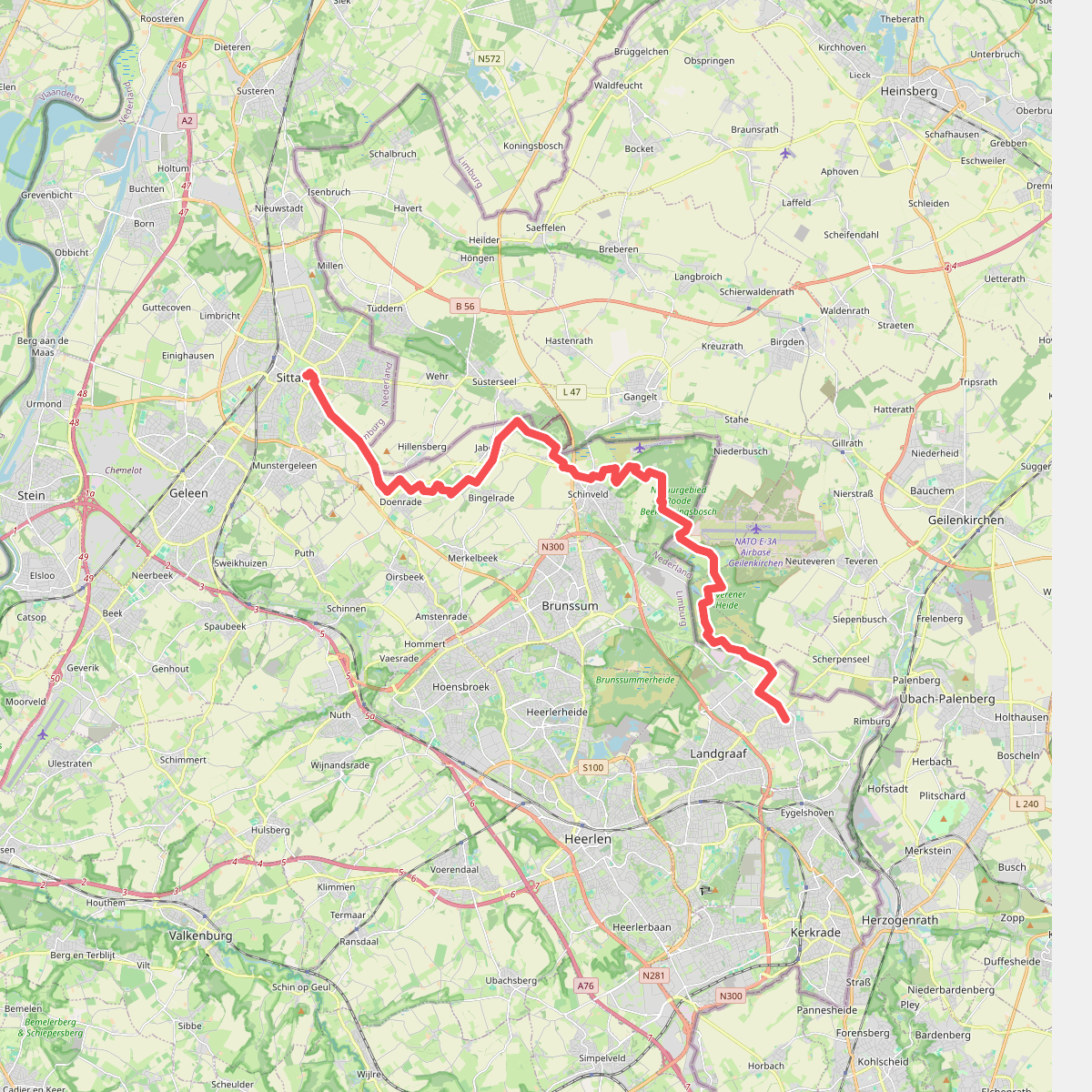 Sittard naar Landgraaf - "Holle wegen" · NederRandpad etappe 29