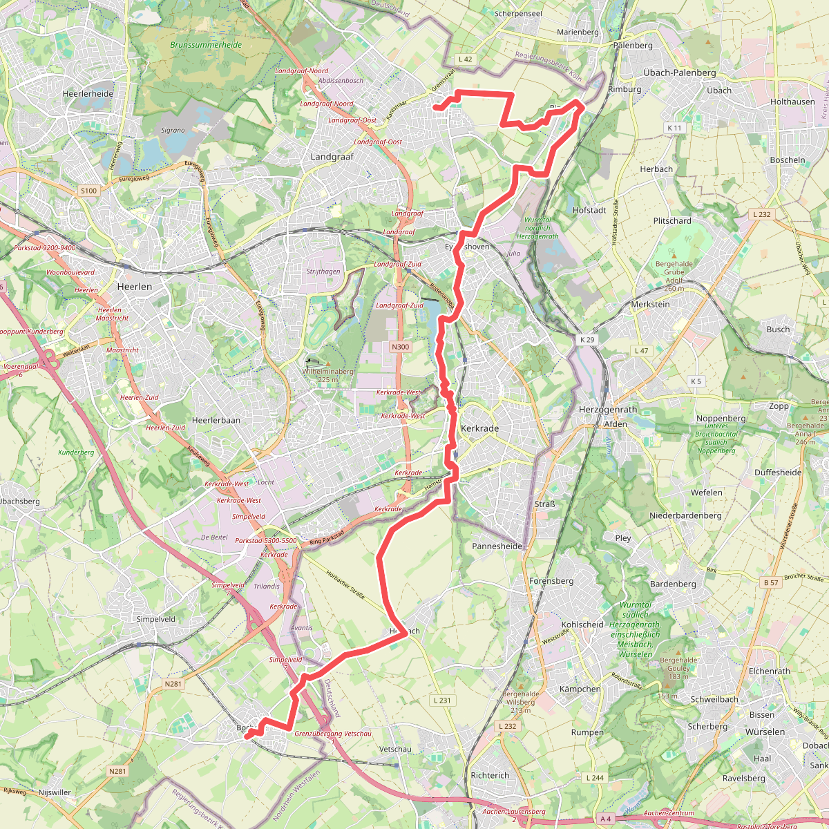 Landgraaf naar Bocholtz- "Land van Rode" · NederRandpad etappe 30