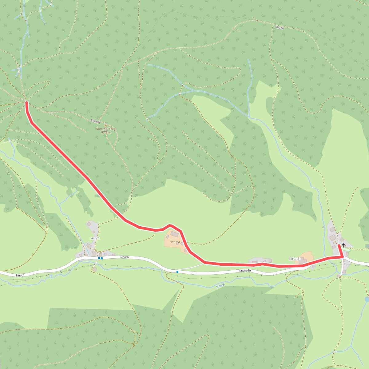 Am Wehrlekreuz - Linach Linacher Mühle
