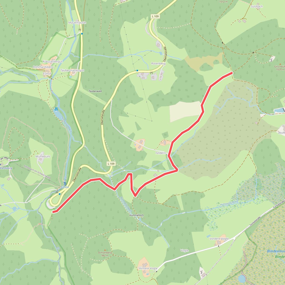 Wanderparkplatz Mühlebühl - Gitschbühl