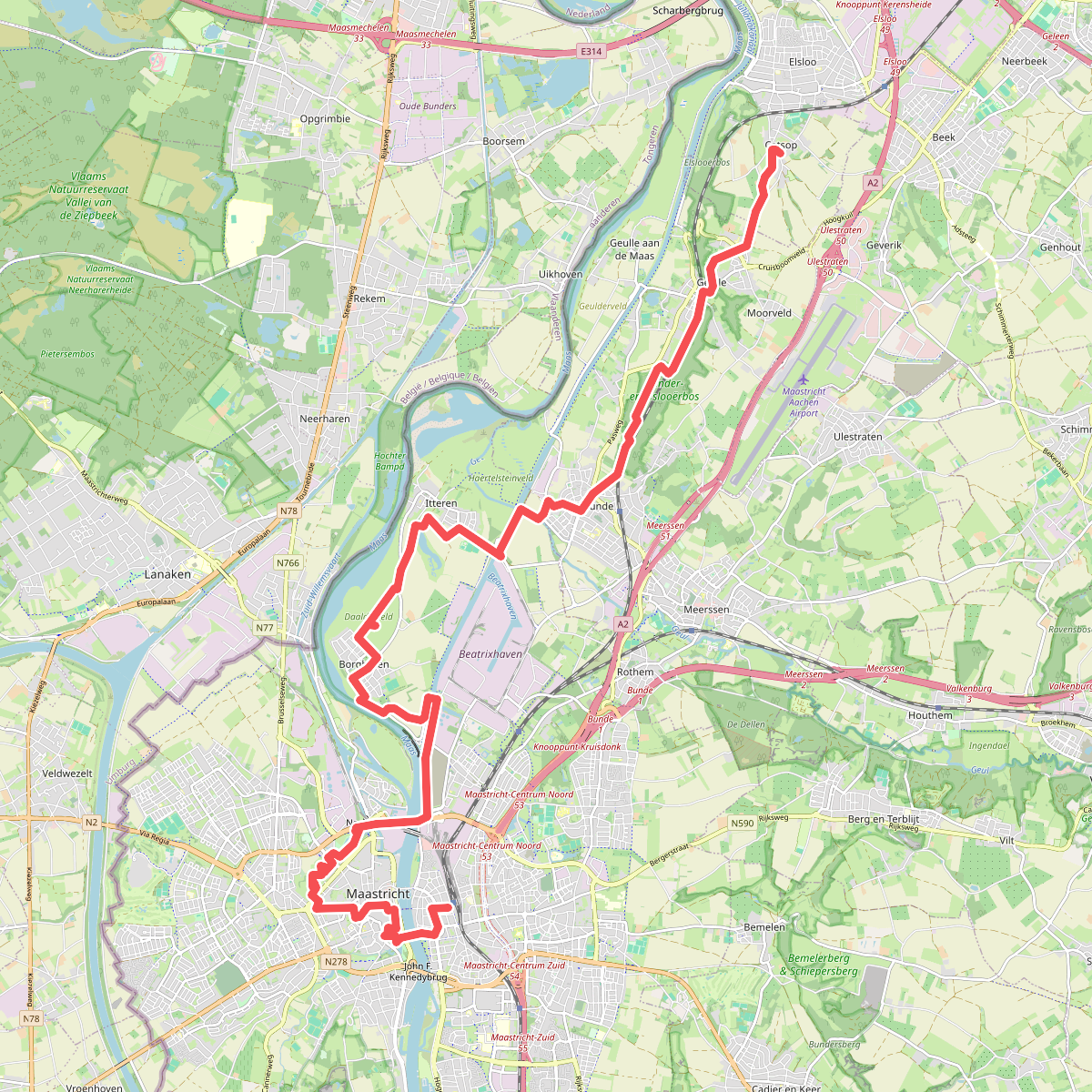 Maastricht naar Catsop - "Op alle fronten" · NederRandpad etappe 34