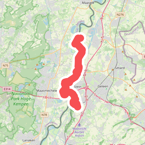 Catsop naar Grevenbicht - "Moeder Maas" · NederRandpad etappe 35