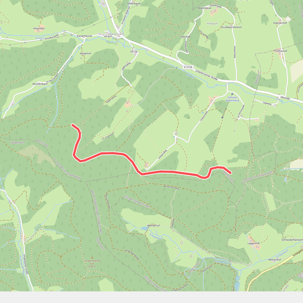 Sinsenbacher Höhe - Dürrheimer Wald