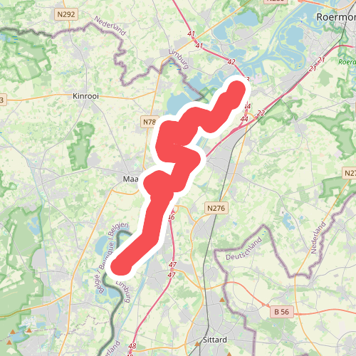 Grevenbicht naar Maasbracht- "Maasvallei" · NederRandpad etappe 36