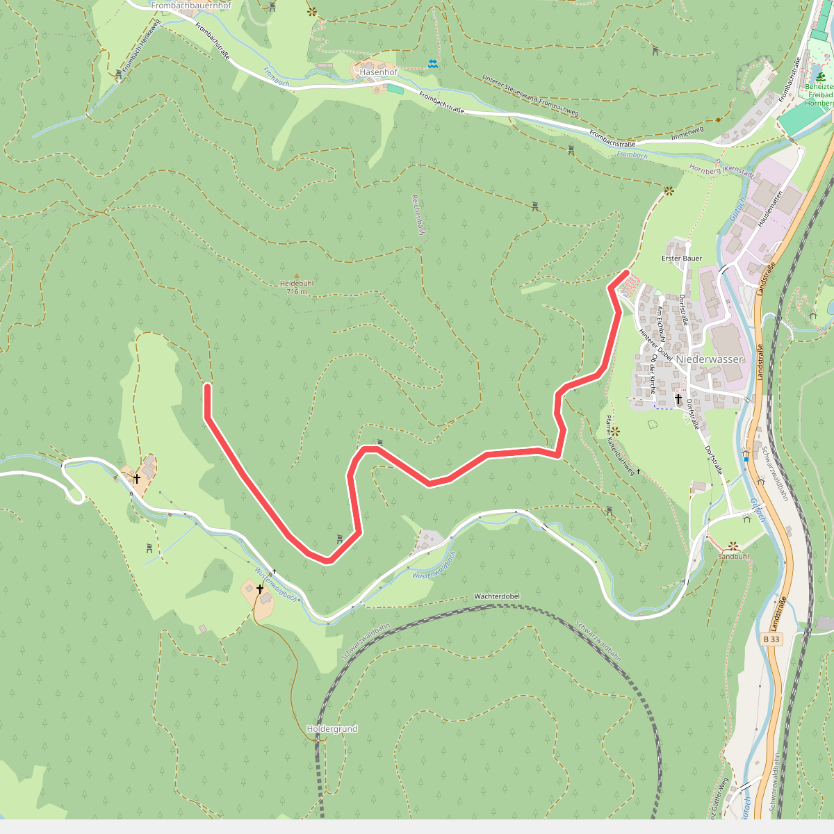 Haldenbühl - Niederwasser Friedhof