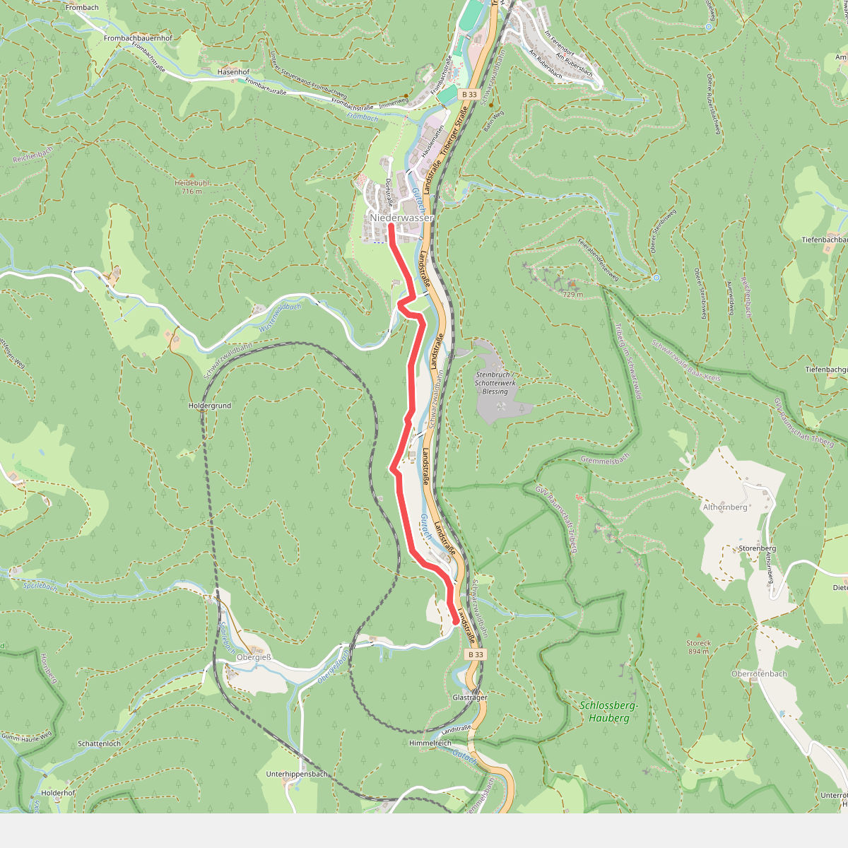 Niederwasser Dorf - Am Bach