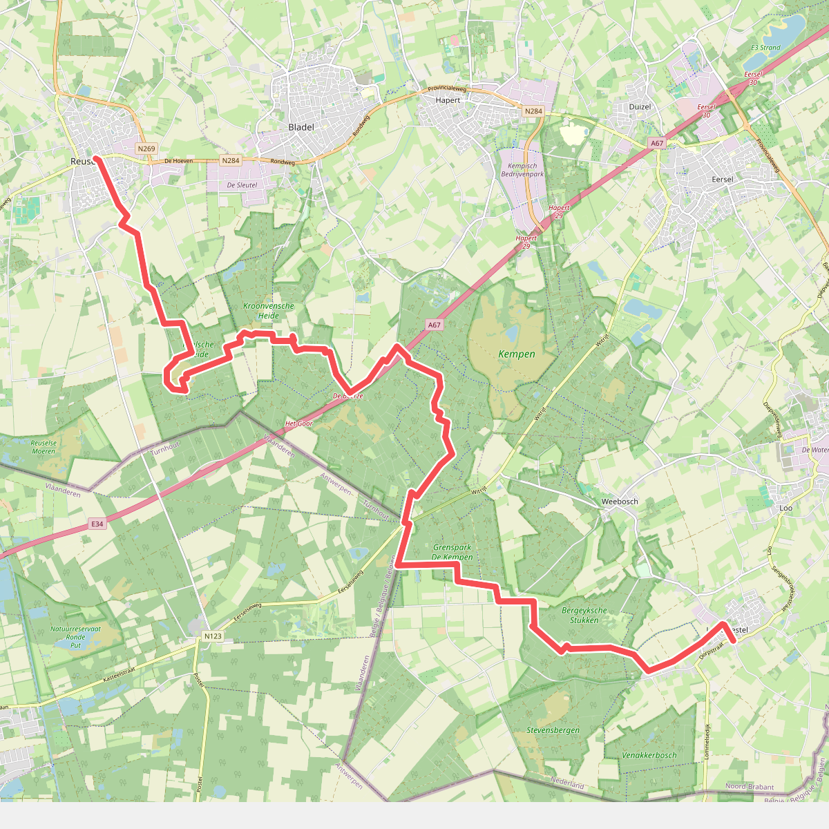 Luyksgestel naar Reusel - "Halfweg" · NederRandpad etappe 42