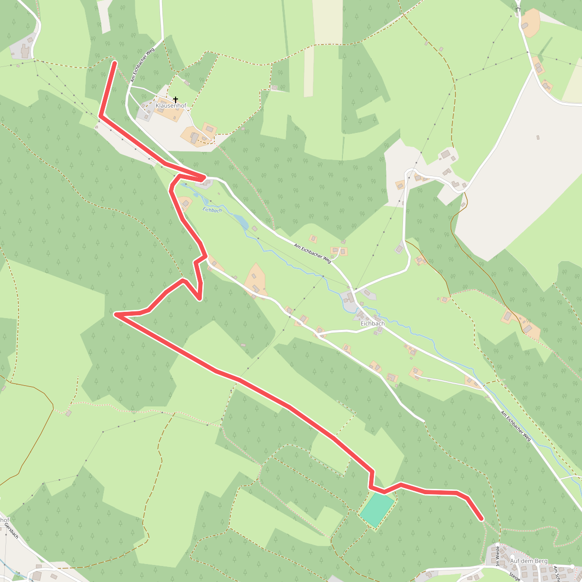 Auf dem Berg - Abzweig Klausenhof