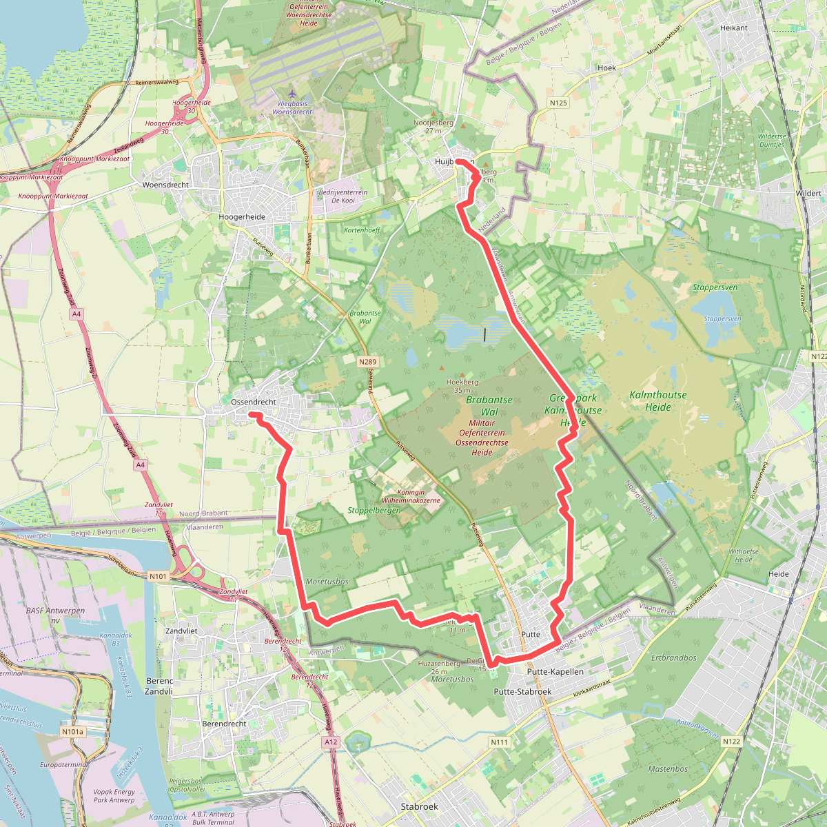Huijbergen naar Ossendrecht - "Tussen Wal en Heide" · NederRandpad etappe 50