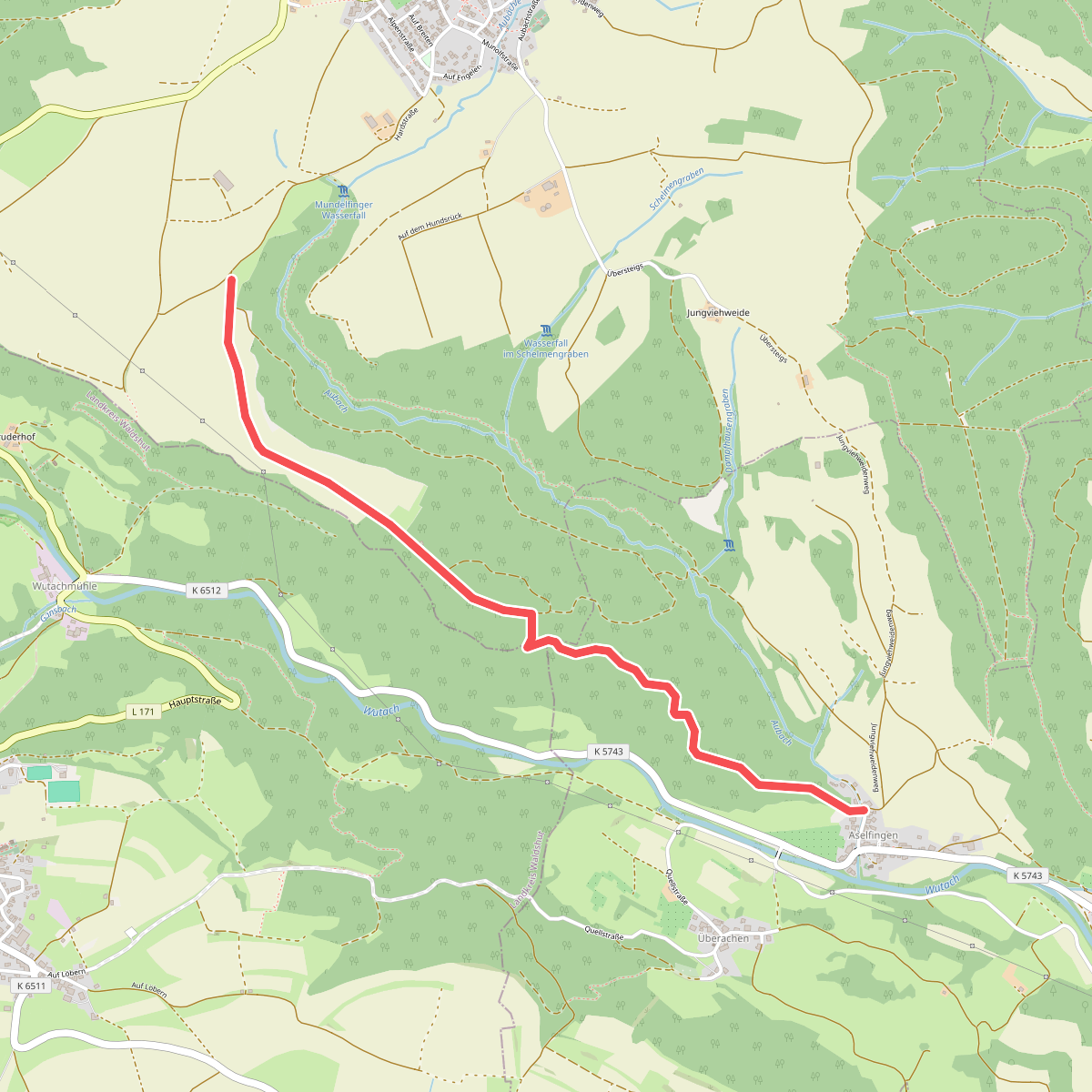 Am Schafweg - Aselfingen Bachübergang
