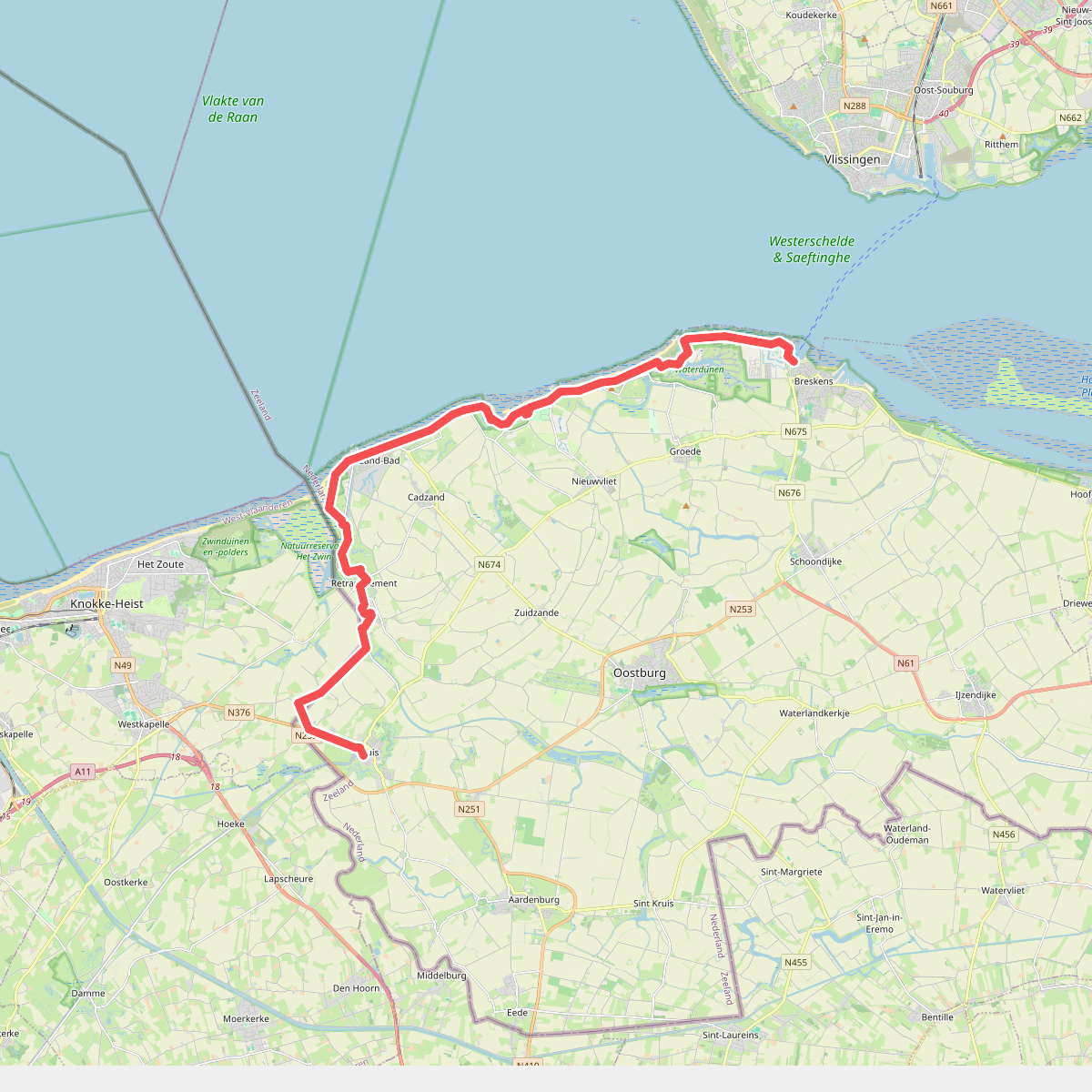 Sluis naar Breskens- "De ZEE" · NederRandpad etappe 55