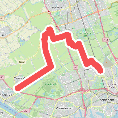 Variant Rottemeren: Schiedam · Grote Rivierenpad etappe 19