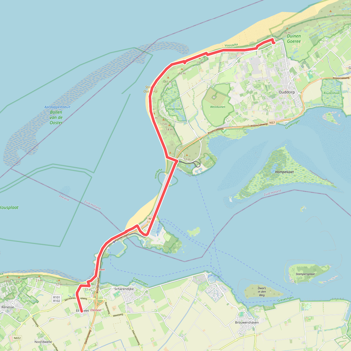 Ellemeet naar Ouddorp - "Remy" · NederRandpad etappe 60