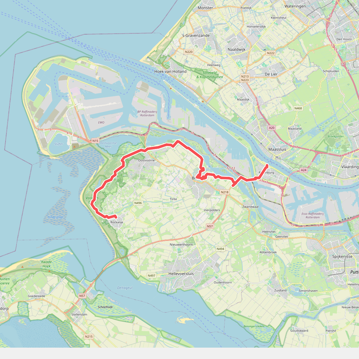 Rockanje naar Rozenburg- "Het Groene strand" · NederRandpad etappe 62