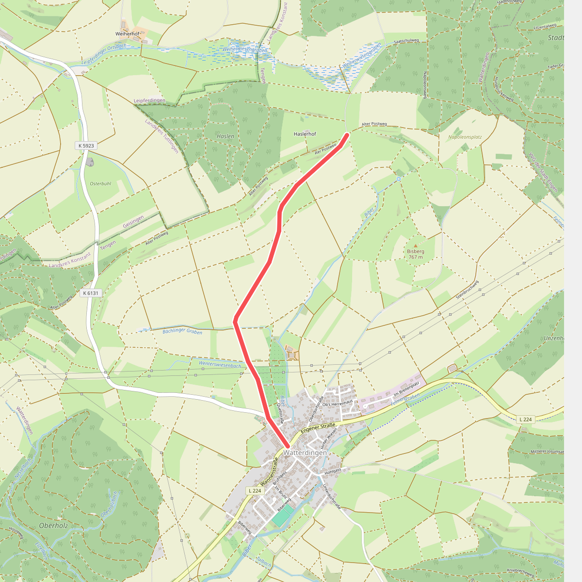 Watterdingen Dorfplatz - Haslerhof