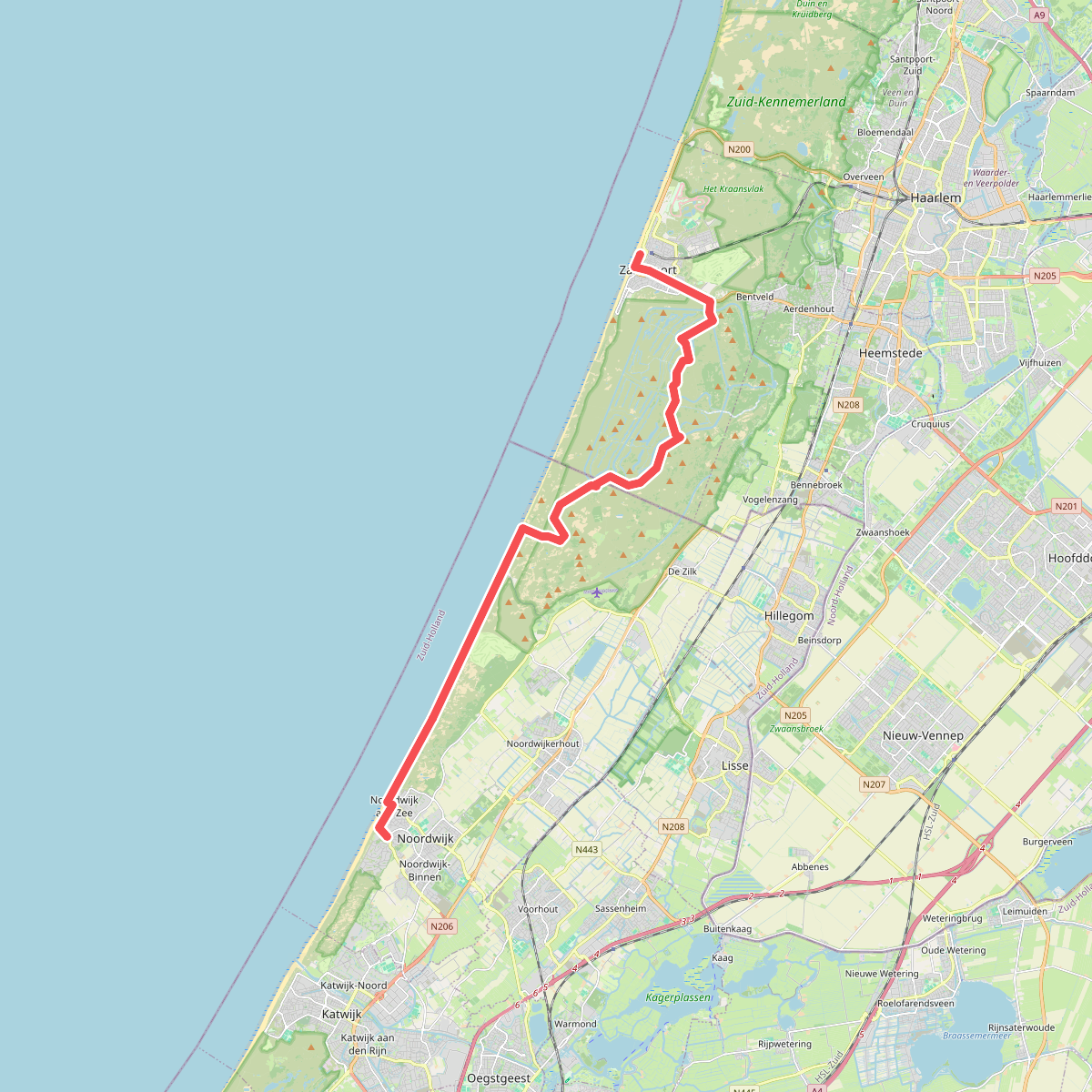 Noordwijk aan Zee naar Zandvoort - "Waterduinen" · NederRandpad etappe 66