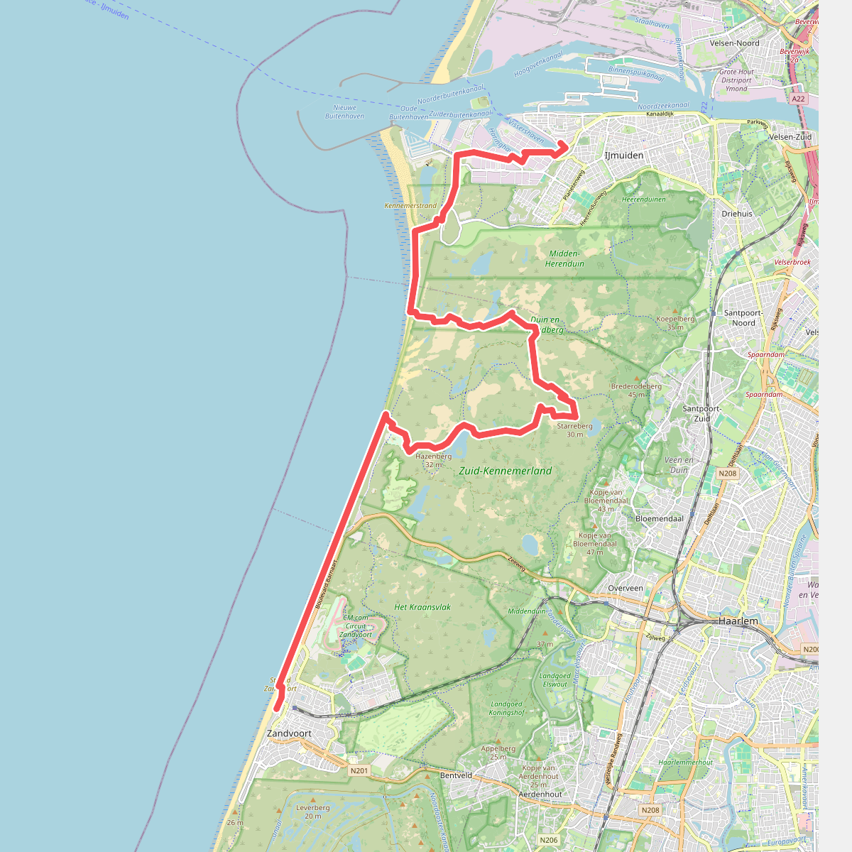 Zandvoort naar IJmuiden - "De garnalenvisser" · NederRandpad etappe 67