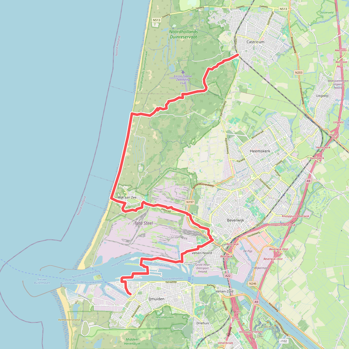 IJmuiden naar Castricum - "Een zee van staal" · NederRandpad etappe 68