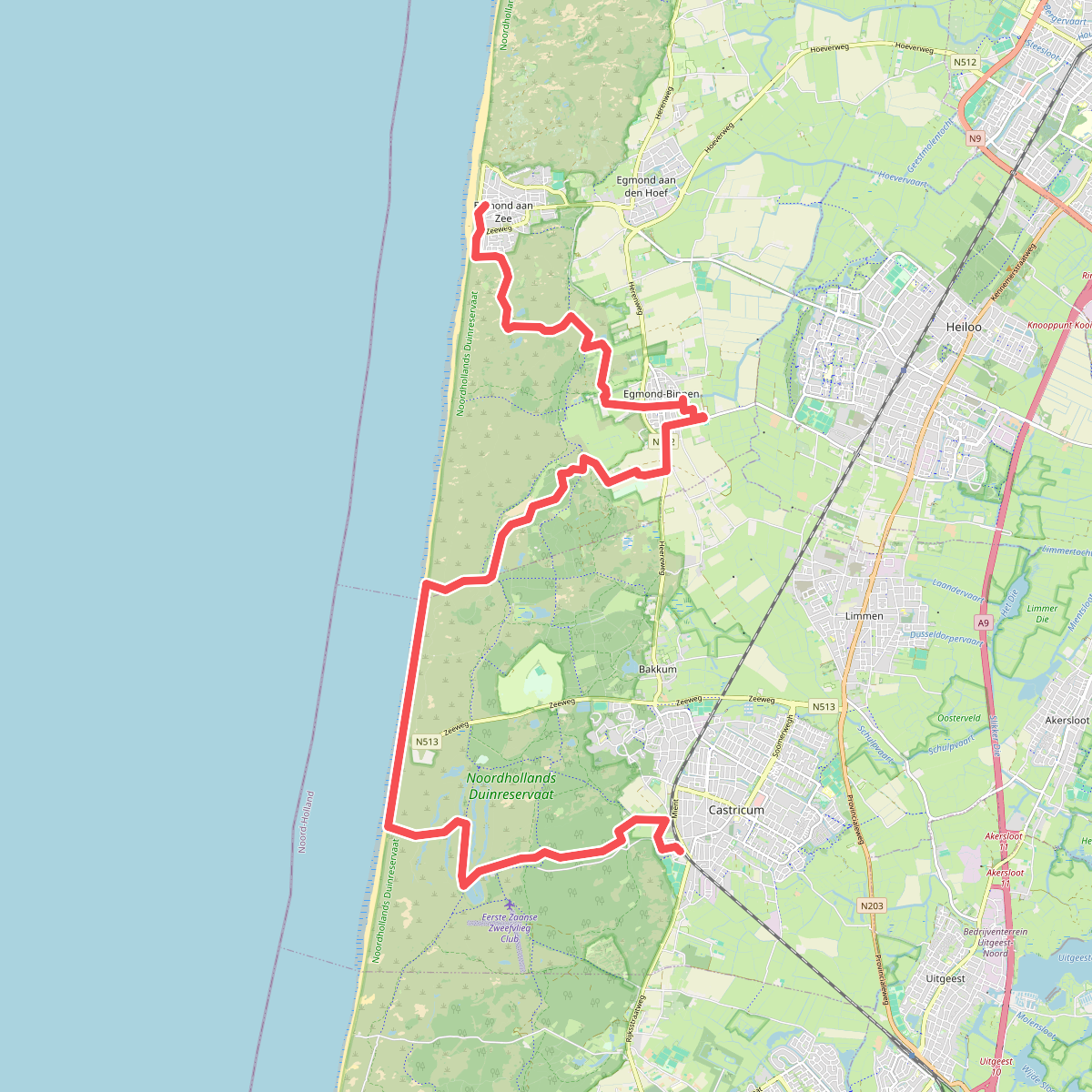 Castricum naar Egmond aan Zee - "De kwal" · NederRandpad etappe 69