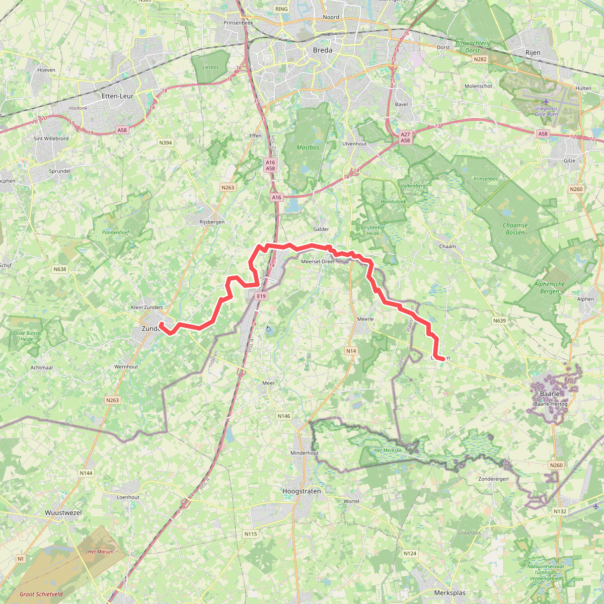 Ulicoten naar Zundert - "Klompenboom" · NederRandpad etappe 47