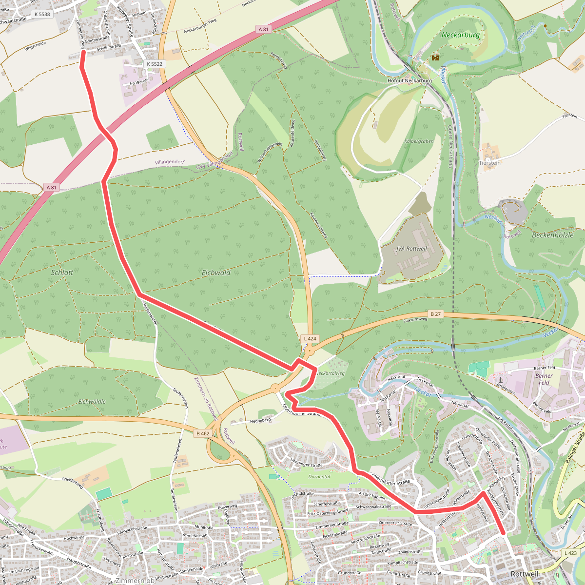 rotes Plus Rottweil - Villingendorf