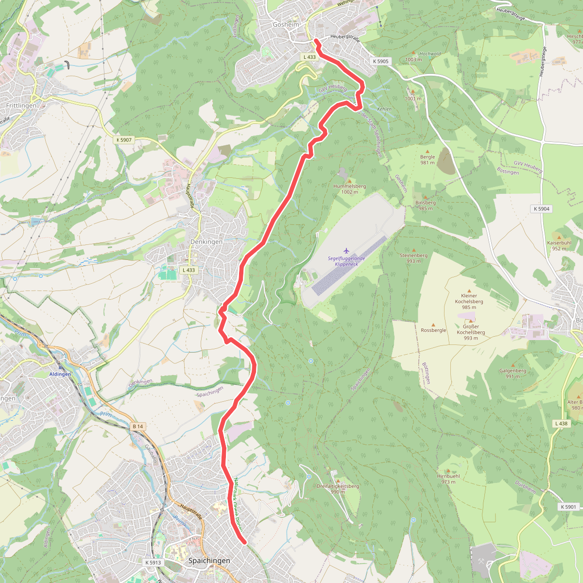blaue Raute Gosheim - Spaichingen