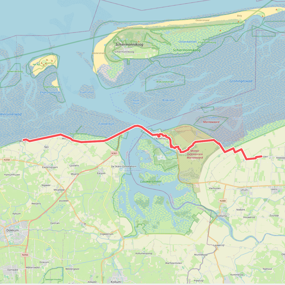 Wierum naar Hornhuizen - "Door de wind" · NederRandpad etappe 78