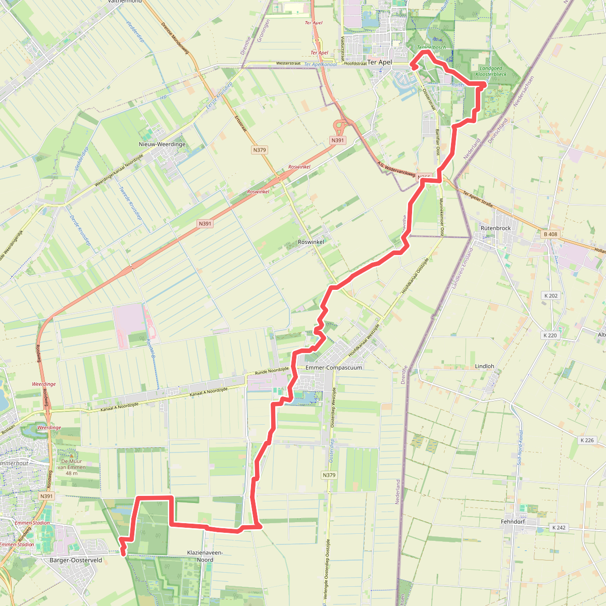 Ter Apel naar Barger-Oosterveld- "Rundedal" · NederRandpad etappe 3